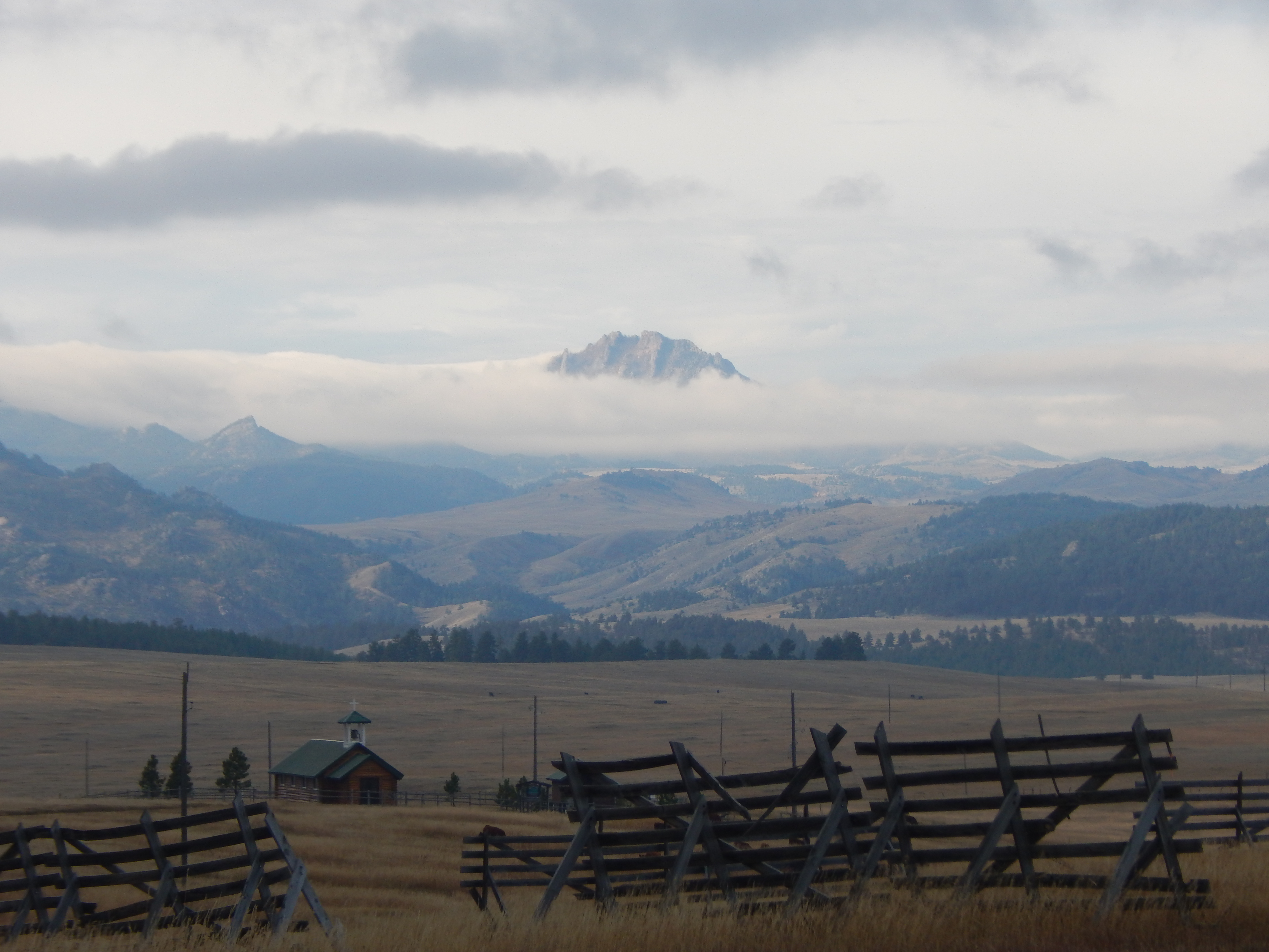 Esterbrook Church with Laramie Peak - Peak