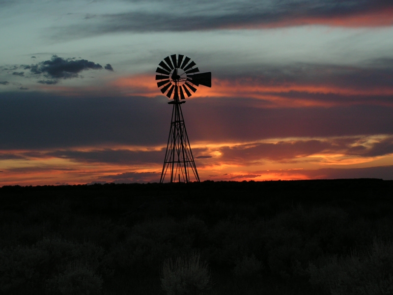 Sunset through the Windmill